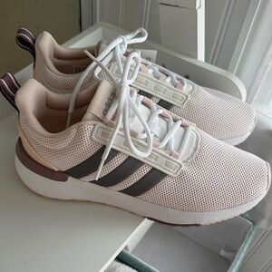 Adidas Women's Pink and Black Sneakers